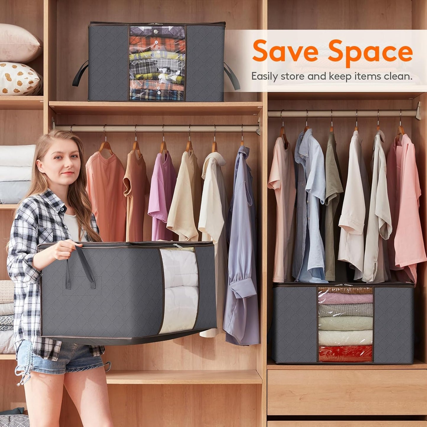 مجموعة من 8 شنط 60 لتر + شنطة تحت السرير هدية