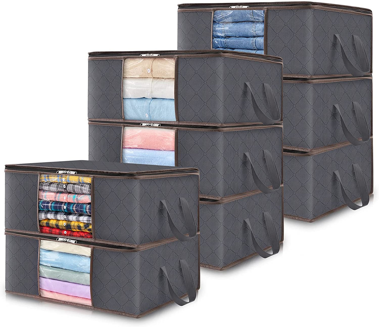 مجموعة من 10 شنط متوسطة الحجم، لتخزين الملابس والأغراض 35 لتر