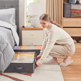 شنط تخزين تحت السرير قابلة للطي للملابس والبطانيات، مجموعة من 6 شنط +  3 شنطة هدية