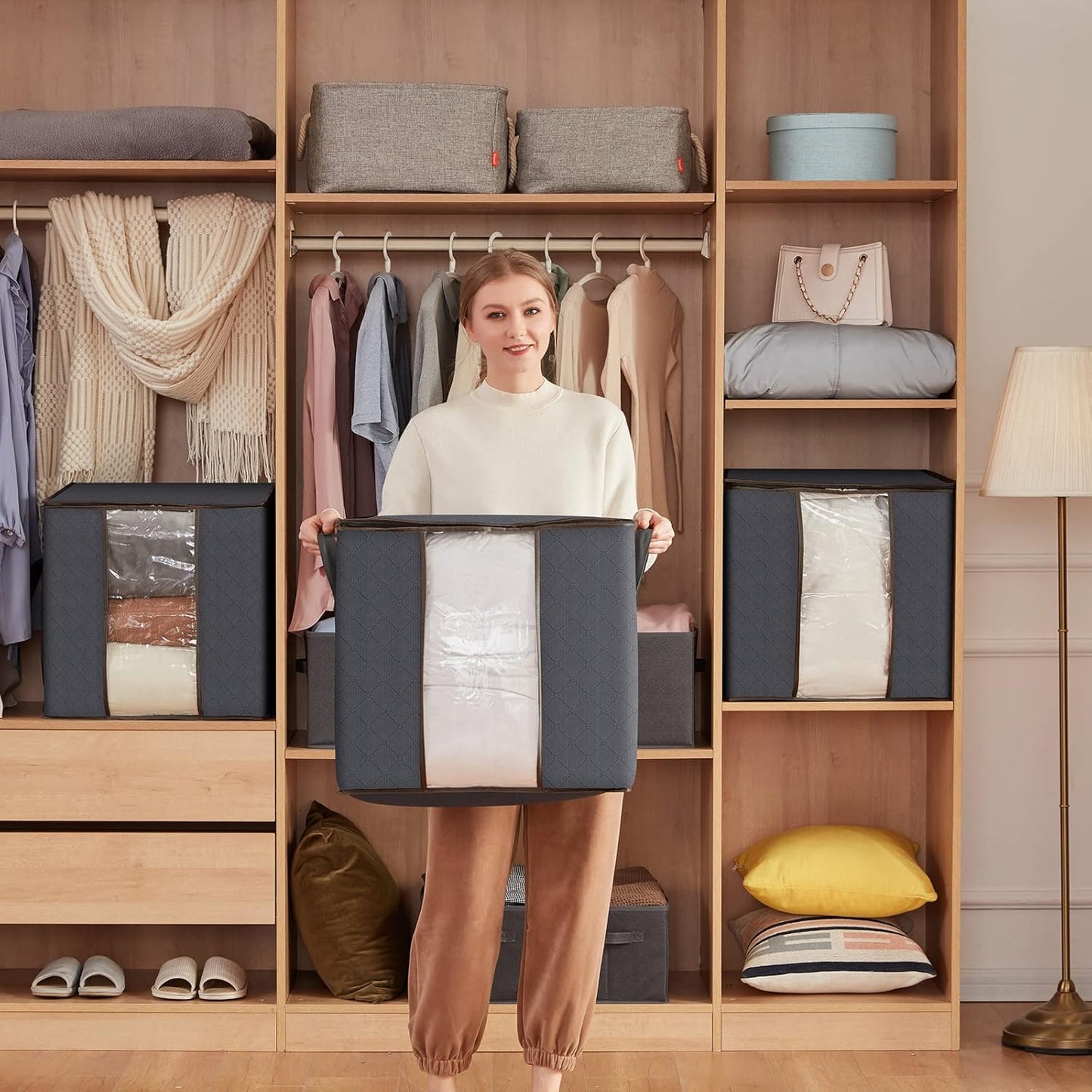 مجموعة من 8 شنط 90 لتر + شنطة تحت السرير هدية