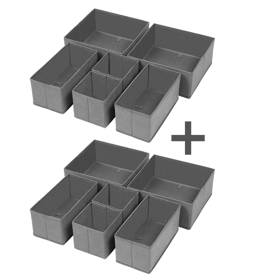 صناديق التخزين القماشية، مجموعة من 6 صناديق بأحجام مختلفة